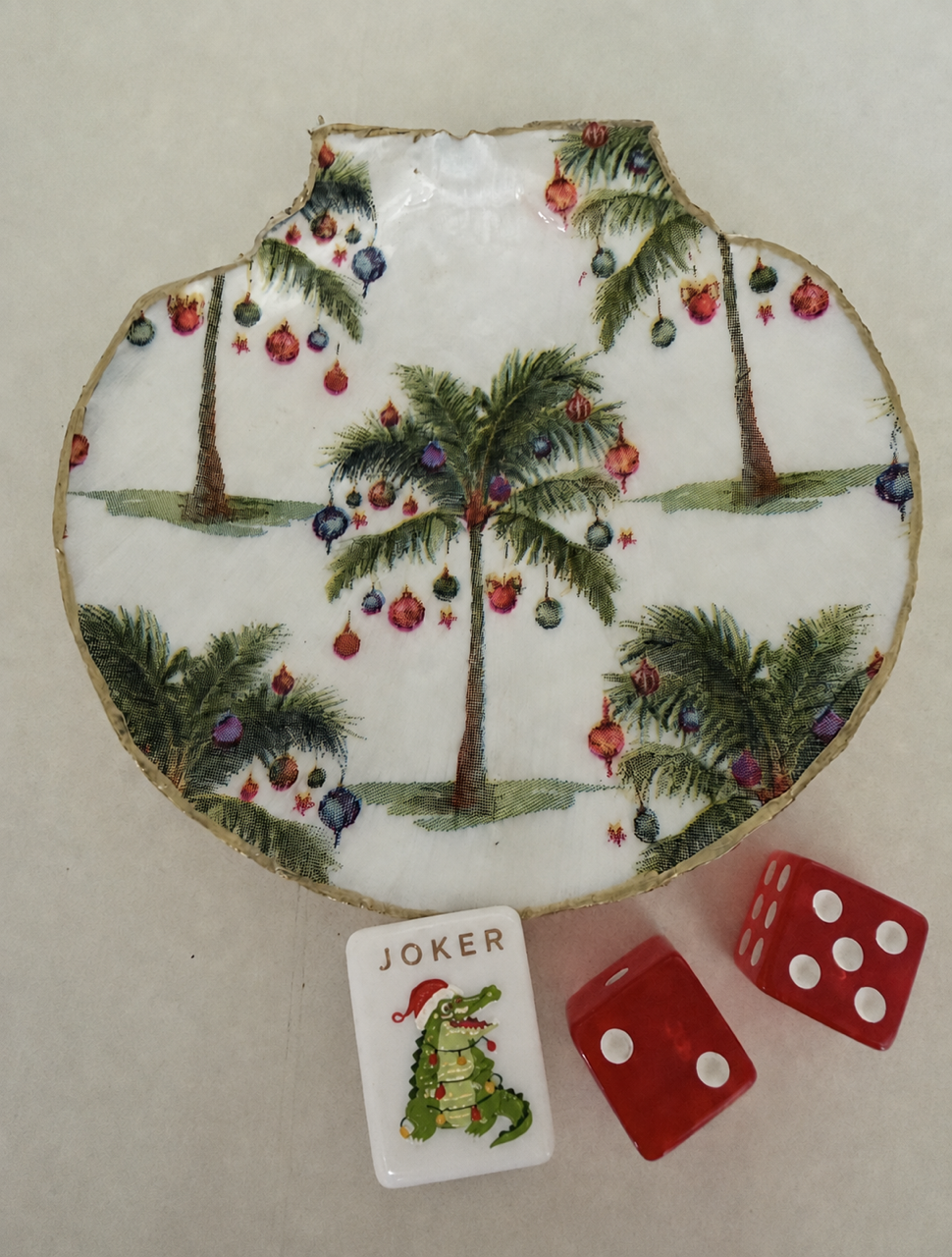 Handmade Shell Dice Dishes by Coastal Crafts