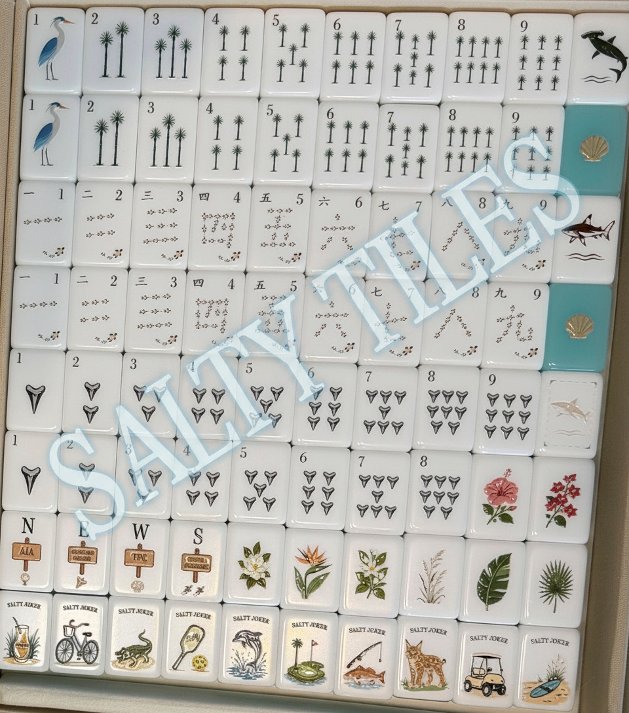 PREORDER NOW OPEN Ponte Vedra Beach Life Mahjong Set | Salty Tiles Collection