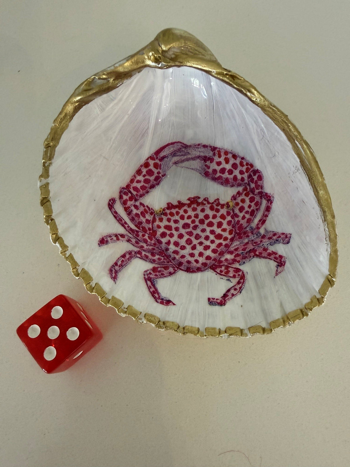 Handmade Shell Dice Dishes by Coastal Crafts