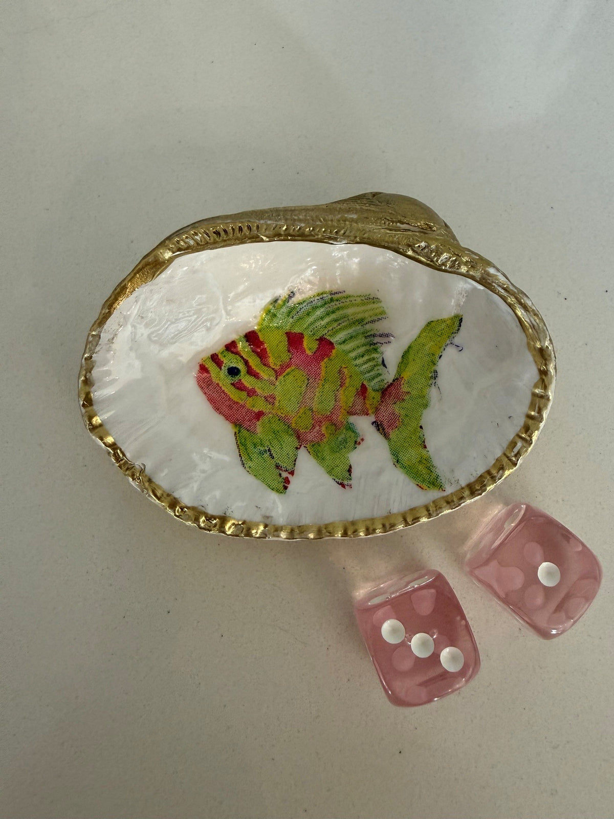 Handmade Shell Dice Dishes by Coastal Crafts