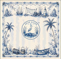 The Salty Blue Coast Mahjong Mat